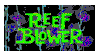 A stamp that depicts the episode of Spongebob titled Reef Blower.